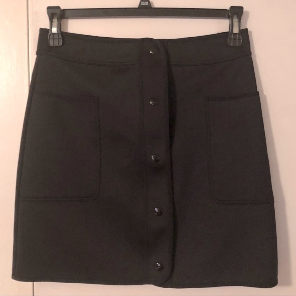 🔥 SANDRO Black Juliena Scuba Skirt with pockets size 3 / large - Picture 11 of 14